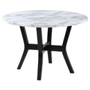 Kusa - 5 Piece Dining Set With Engineered Stone Top - Engineered Stone Top & Black