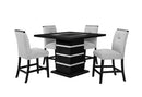 Monaco - 5 Piece Dining Room Set (Rectangular Bar Table, 4 Bar Stools) - Black
