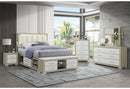 Madison & Emma - 5 Piece King Bedroom Set - Natural / White