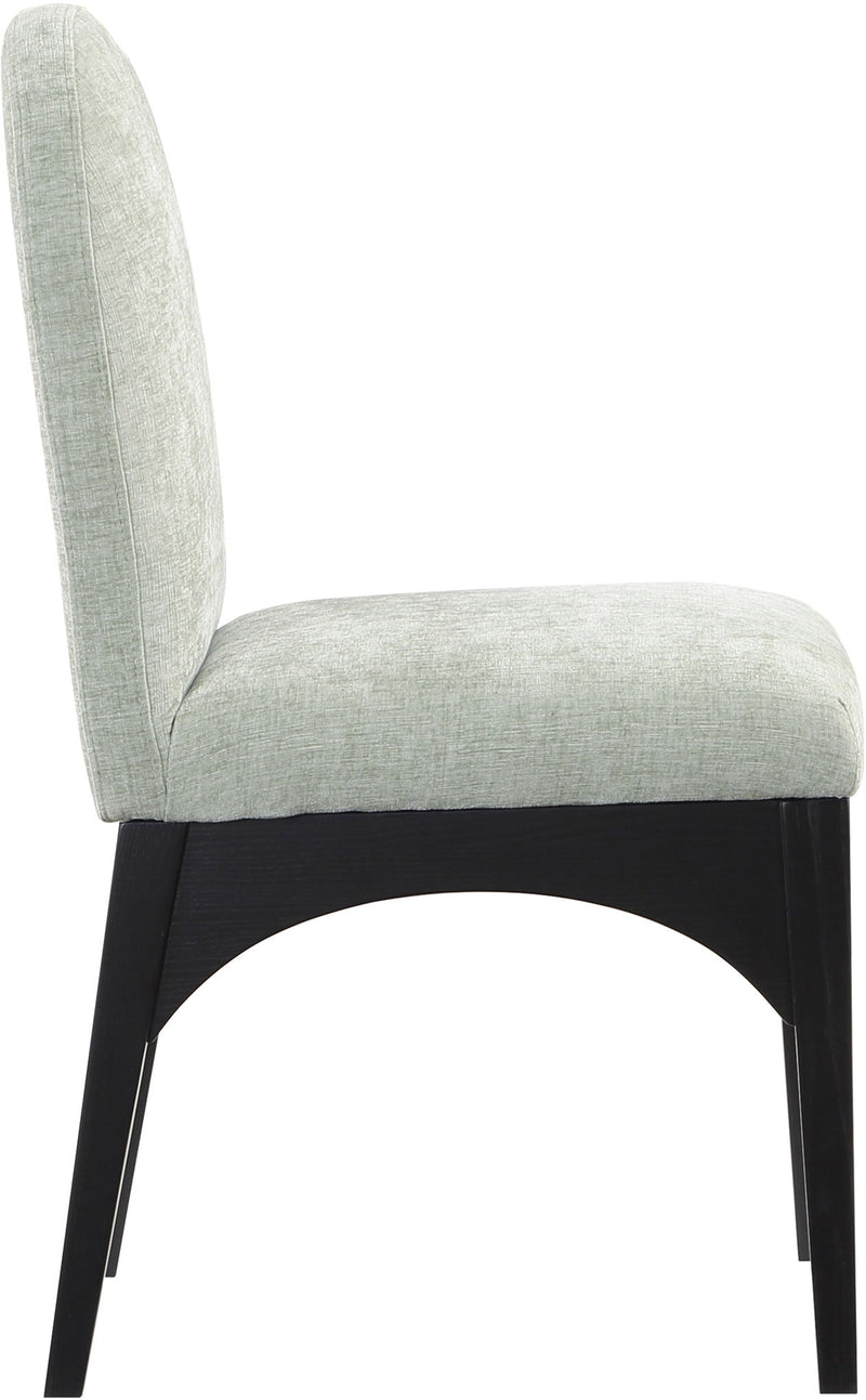 Waldorf - Chenille Dining Side Chair With Black Legs
