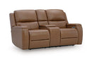 5Z-Syran - Power Reclining Loveseat With Console / Adjustable Headrest - Caramel