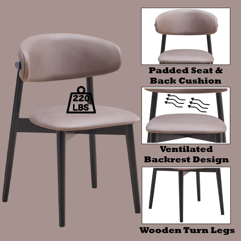 Lanae - Side Chair (Set of 2) - Gray & Black