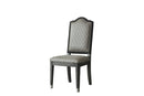 House Beatrice - Side Chair (Set of 2) - Two Tone Gray Fabric & Charcoal