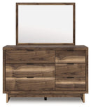 Chirason - 3 Pc. - Twin Panel Bed With Storage, Dresser And Mirror - Brown