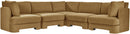Hammond - Velvet Performance Fabric Upholstered 5 Piece Corner Sectional