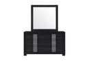 Optimus - 4 Piece Bedroom Set (King Bed, Dresser, Mirror, Nightstand) - Black
