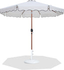 Amalfi - Patio Umbrella - White Base / Light Brown Pole
