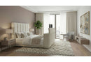 Serenity - Queen Bed With Speaker, TV Lift, Fireplace - Cream