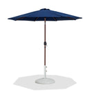 Fiji - Aluminum Patio Umbrella With Round White And Teak Base