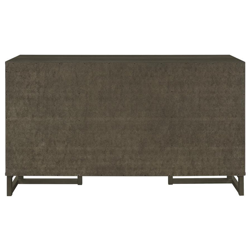 Kelly - 3-Drawer Storage Dining Sideboard Server - Dark Gray