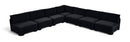 Hammond - Velvet Performance Fabric Upholstered 7 Piece Armless Sectional