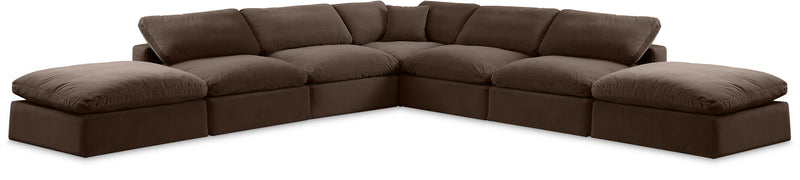 Comfy - 7 Piece Velvet Modular Corner Sectional
