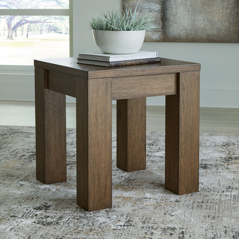 Rosswain - Warm Brown - Square End Table