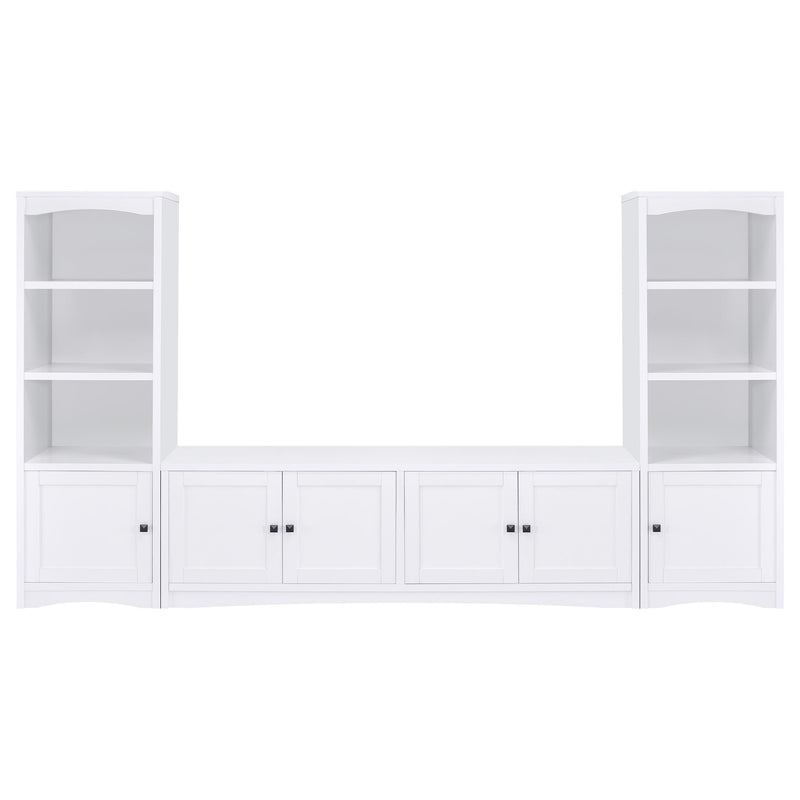 Laughlin - 3-piece Entertainment Center TV Stand - White