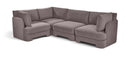 Hammond - Velvet Performance Fabric Upholstered 4 Piece Sectional