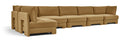 Hammond - Velvet Performance Fabric Upholstered 6 Piece L-Shaped Armless Sectional