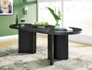 Rowanbeck - Oval Dining Room Table - Black