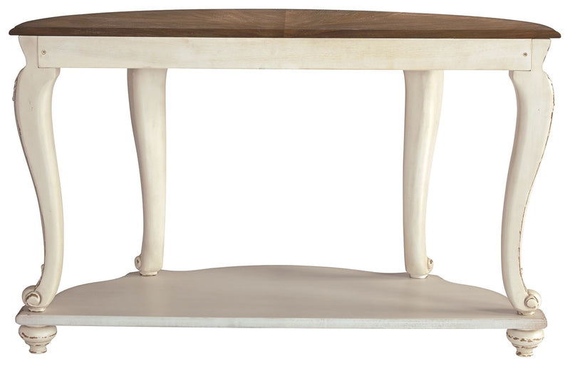 Realyn - White / Brown - Sofa Table