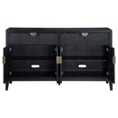 Brookmead - 4 Door Sideboard Buffet Storage Cabinet - Black