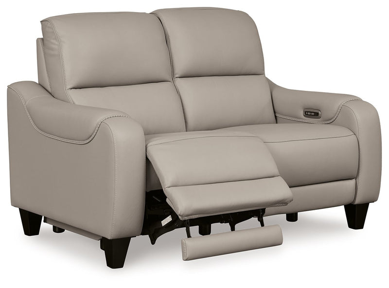 Mercomatic - Power Reclining Loveseat With Adj Headrest