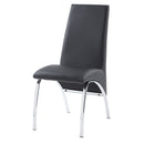Noland - Side Chair (Set of 2) - Gray Synthetic Leather & Chrome