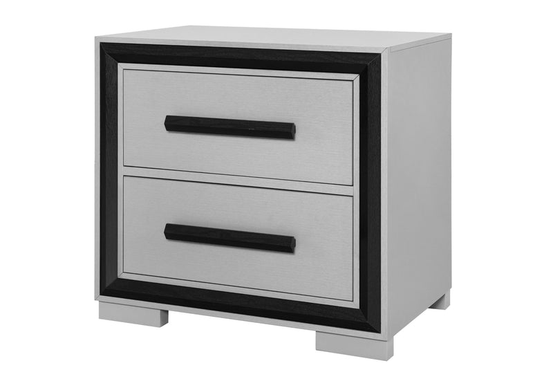 Amelia - Nightstand - Gray Black