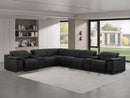 2679 - 8-Piece L-Shaped Power Reclining Sectional In Genuine Leather (3 Recliners)