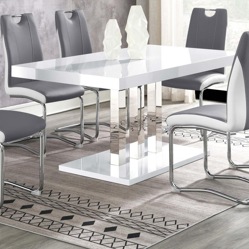 Brooklyn - Rectangular Dining Table - White High Gloss