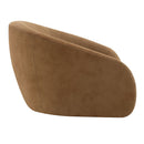 Zoey - Accent Chair With Swivel - Chocolate Suede