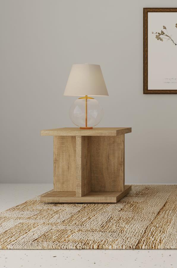 Cortona - Square Engineered Wood End Side Table - Mango