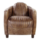 Brancaster - Chair - Retro Brown Top Grain Leather & Aluminum