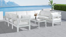 Nizuc - Outdoor Patio 8 Piece Modular Sectional With White Frame