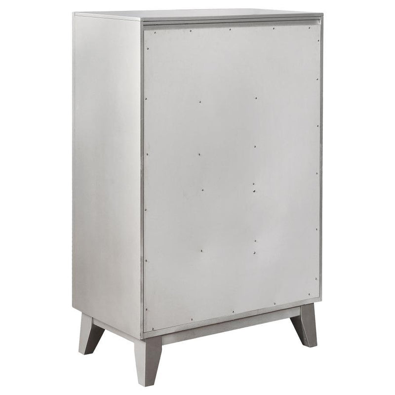 Leighton - 5-Drawer Chest - Metallic Mercury