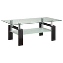 Dyer - 1-Shelf Rectangular Glass Top Table