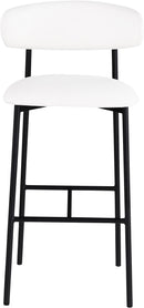 Lupita - Vegan Leather Upholstered Bar Stool With Matte Black Frame (Set of 2)