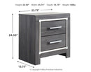 Lodanna - Two Drawer Night Stand - Gray