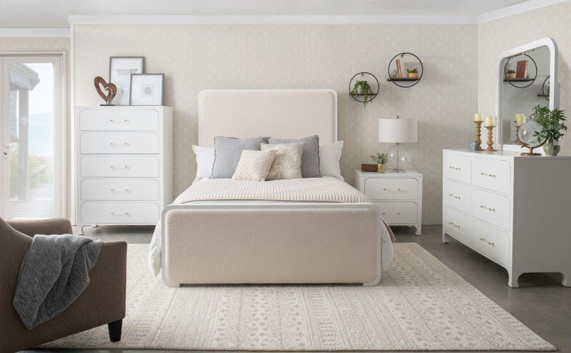 Anastasia - Boucle Upholstered Panel Bed