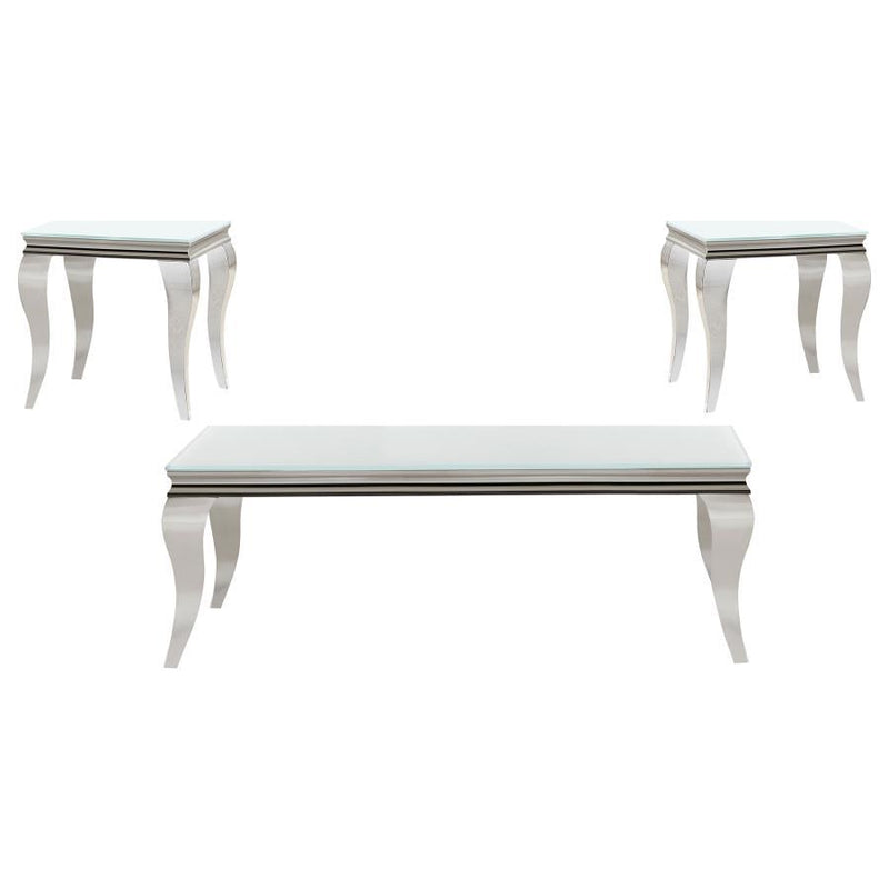 Carone - Glass Top Coffee Table Set
