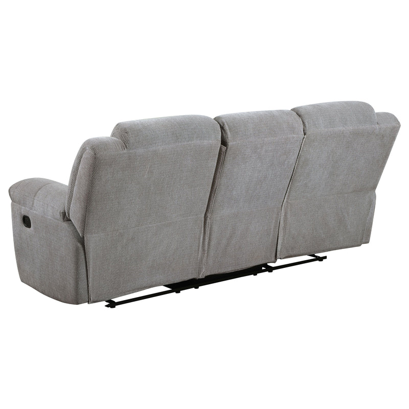 Gilson - Chenille Upholstered Reclining Sofa - Gray