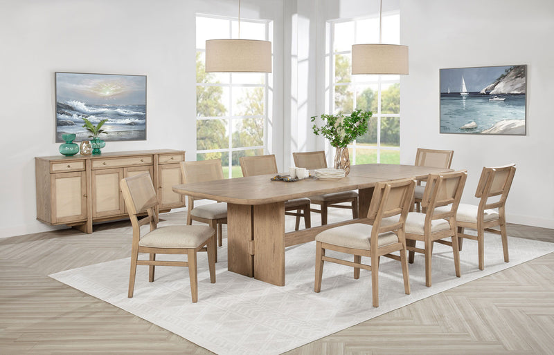 Kailani - 110" Rectangular Wood Dining Table - Beige Oak