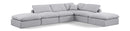 Indulge - Linen 6 Piece Modular Armless Sectional
