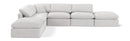 Indulge - Velvet 6 Piece Modular Armless Sectional