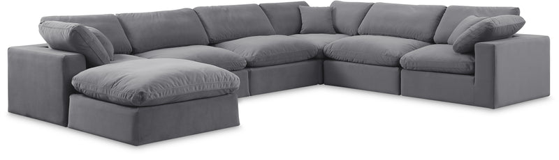 Comfy - 7 Piece Velvet Modular Sectional With Chaise