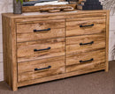 Maystonna - Six Drawer Dresser - Brown