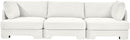 Hammond - Velvet Performance Fabric Upholstered 3 Piece Sofa