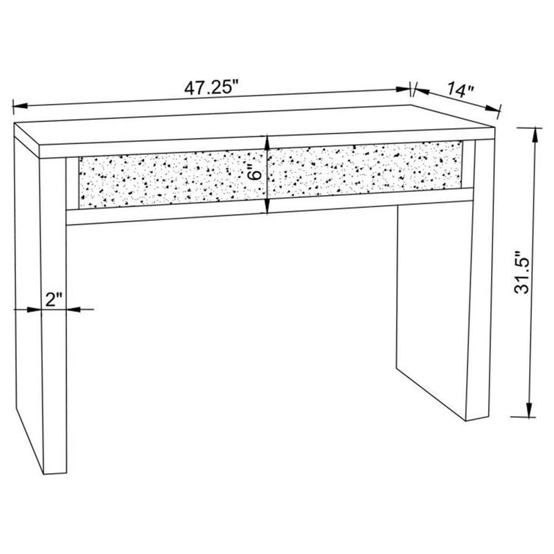 Gillian - Mirrored Acrylic Entryway Console Table - Silver