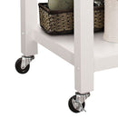 Ottawa - Kitchen Cart - Black Wooden Top & White