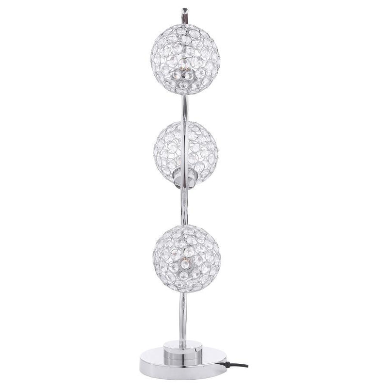 Amberley - 3-light Curvy Metal Table Lamp Silver - Silver