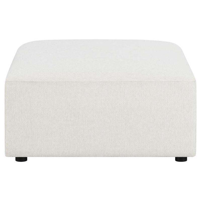 Freddie - Square Upholstered Ottoman - Pearl