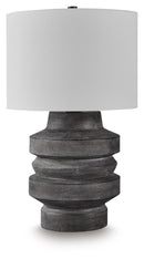 Wahida - Poly Table Lamp - Distressed Black